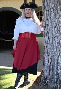 Women Pirate Halloween Costume Outfit Sz L Renaissance Faire Cosplay
