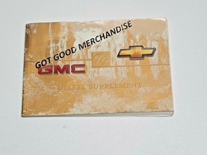 1999 Chevrolet Silverado Gmc Sierra Diesel Owners Manual Express Savana Ebay