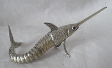 Poisson scie , espadon articulé vintage ,argent ou métal argenté , coupe papier
