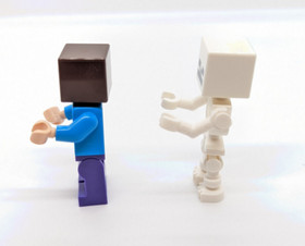 LEGO 21114 Minecraft Lot - Minifigures: Steve, Skeleton & Reddish Brown Cow (min