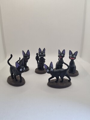 Lucky Black Cat Witch Studio Ghibli Kiki's Delivery Service Gigi Figuren X6