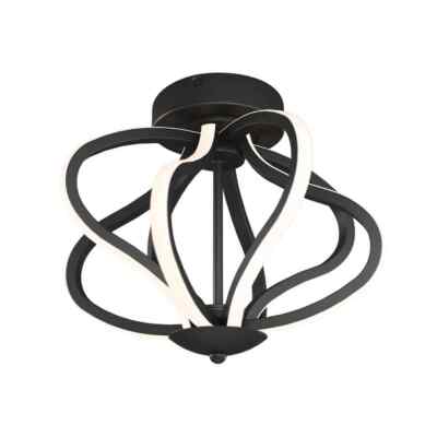 Artika Meridian 12 in. Modern Black Integrated LED Flush Mount Ceiling Light