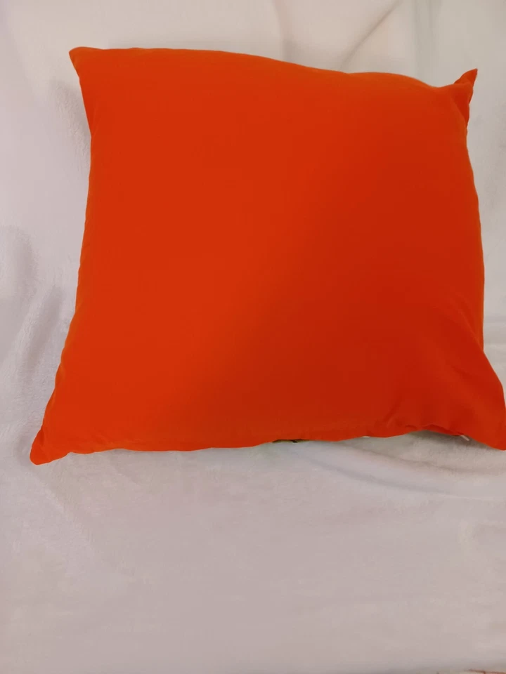 Almohada de pluma de amapola naranja corona SCALAMANDRE ARCADIA, hecha a mano, mezcla de lino Foto 2 de 3