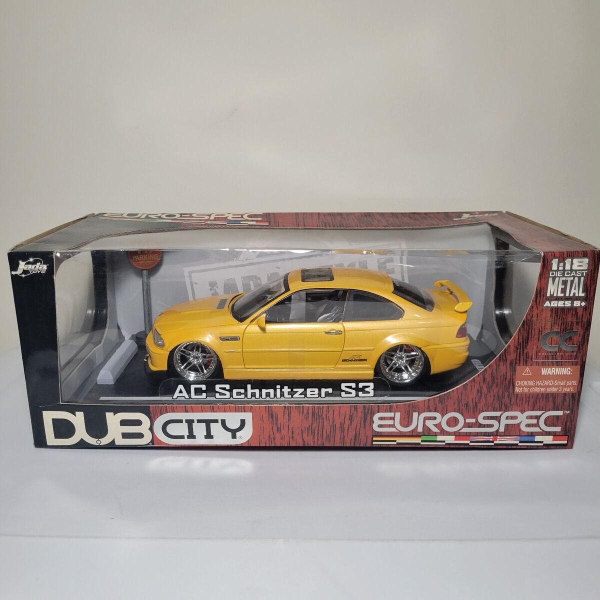 BMW M3 E46 AC SCHNITZER S3 1:18 DIECAST EURO SPEC JADA TOYS BMW M3 E46 AC SCHNITZER S3 1:18 DIECAST EURO SPEC JADA TOYS