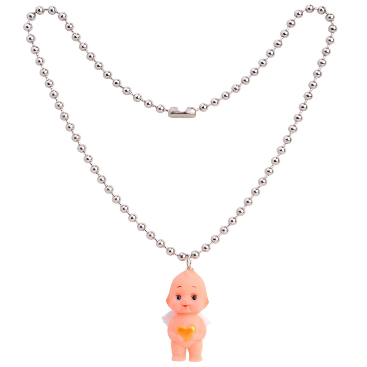 Cute Kawaii Angel Heart Kewpie Baby Doll Cupie Rubber BallChain