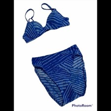 NWOT Victoria s Secret Blue Zebra Print Bikini