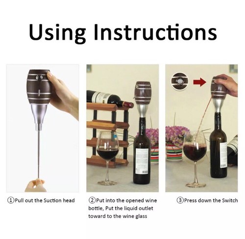 Dispensador de bomba aireador de vino eléctrico decantador a batería barril vertido - Imagen 11 de 12