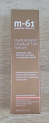 M-61 Hydraboost Gradual Tan Serum 1 fl oz Vit B5 Peptides Aloe Hyaluronic Acid