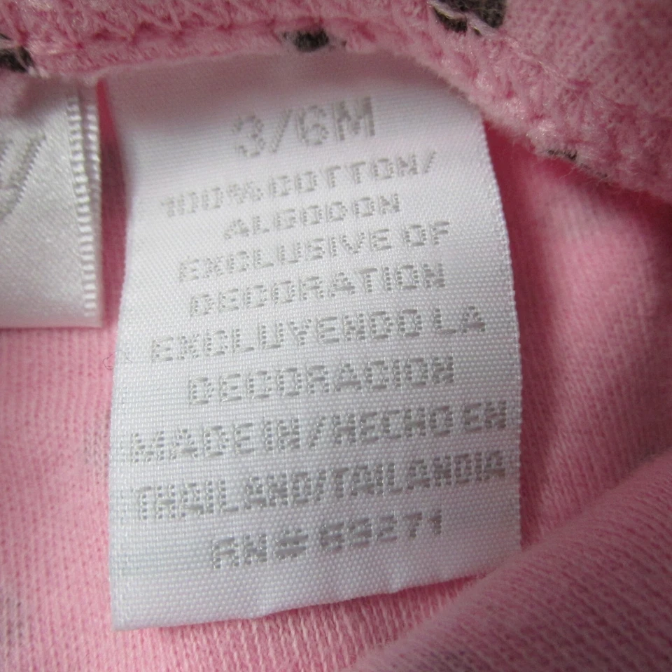 Pantalones deportivos especiales para bebé niña talla 3-6M rosa a lunares elásticos Foto 4 de 4