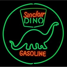 Sinclair Dinosaur Dino Oil Gas Gasoline Neon Sign Light Wall Decor Artwork 24"