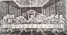7371 Vintage Filet Design THE LAST SUPPER WALL PANEL Pattern to Crochet Repro