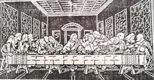 7371 Vintage Filet Design THE LAST SUPPER WALL PANEL Pattern to Crochet (Repro)