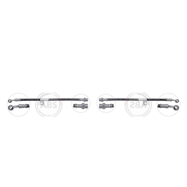 A.B.S. Set Bremsschlauch Vorne Links Rechts Passend FüR Hyundai Atos MX 1.0I-image