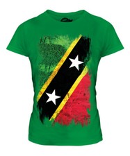 CAMISETA DE MUJER BANDERA GRUNGE SAN GATITO Y NEVIS TOP KITTIAN SAN GATITOS