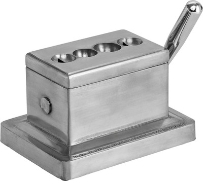 Compact 4-Function Table Cigar Cutter in Durable Stainless Steel - Perfect Gift