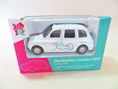 CORGI TY66126 ''DESTINATION LONDON OLYMPIC 2012 TX4 TAXI CAB, CYCLING''. MIB/BOXED