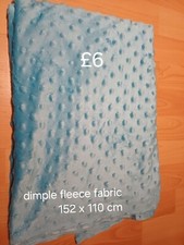 dimple fleece fabric152cms x 100cms blue