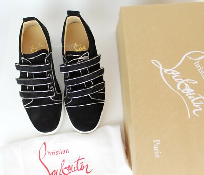 NEW Christian Louboutin Rhinestone Sneaker, Black EUR39.5, MSRP