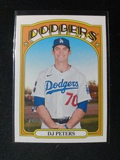 2021 Topps Heritage 532 DJ Peters Los Angeles Dodgers Rookie Baseball Card