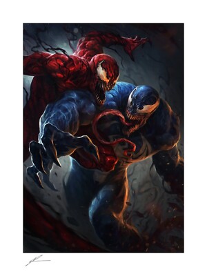 Venom vs Carnage Fine Art Print From Sideshow 18x24 Inches Unframed
