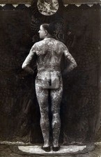 Tattoo Artist Charlie Wagner NY c.1925 RPPC Photo Postcard COPY