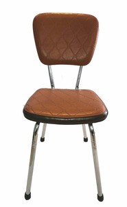 chaises en vinyle marron / chaises vintage / années 60 / chaises de cuisine