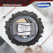 12.6in Modern Charger Plates Round Plastic Reef Plate Dinner Plates 24pcs