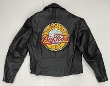 RARE Leather Biker Jacket Promo Rosanne Tom Arnold Barr Big Food Diner VTG 46 XL