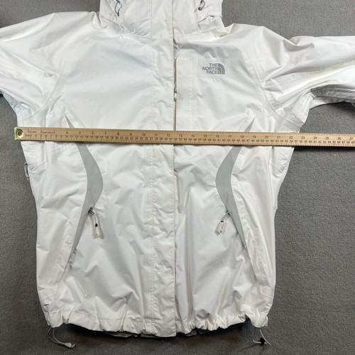 The North Face Jacket Womens Large White HyVent Shell Hooded Vented Lightweight - Picture 10 of 12