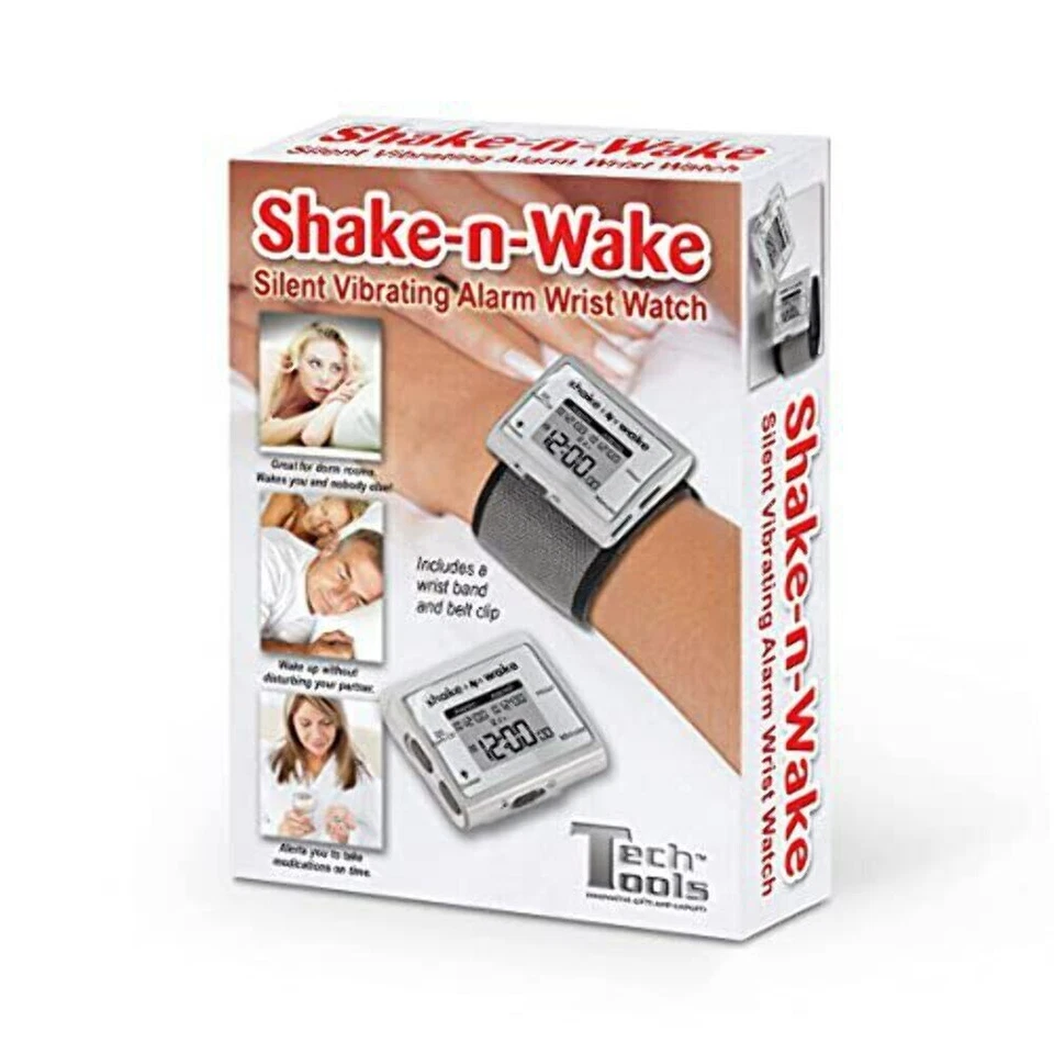 Relógio despertador vibratório TechTools - Shake N Wake - Relógio de pulso alarme silencioso... - Imagem 2 de 4