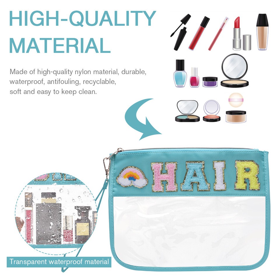 Nylon Cosmetic Bag Embroidery Cosmetic Toiletry Bag for Travel Supplies