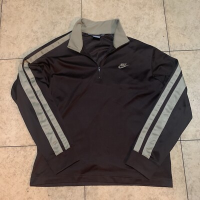 Nike Vintage Brown Jacket Coffee Half Zip Travis Scott Style Men Size Large