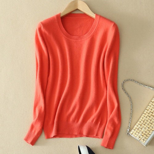 Ladies Wool Cashmere Sweater Knitted Pullover Slim Crew Neck Sweater Solid! - Picture 31 of 32