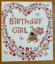 'Birthday Girl' Boofle Birthday Card - 7.25"x6.25" Clintons