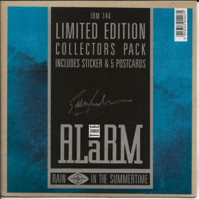 THE ALARM RAIN IN SUMMERTIME UK SINGLE PACK, STICKERS, POSTCARDS, AUTOGRAPHED