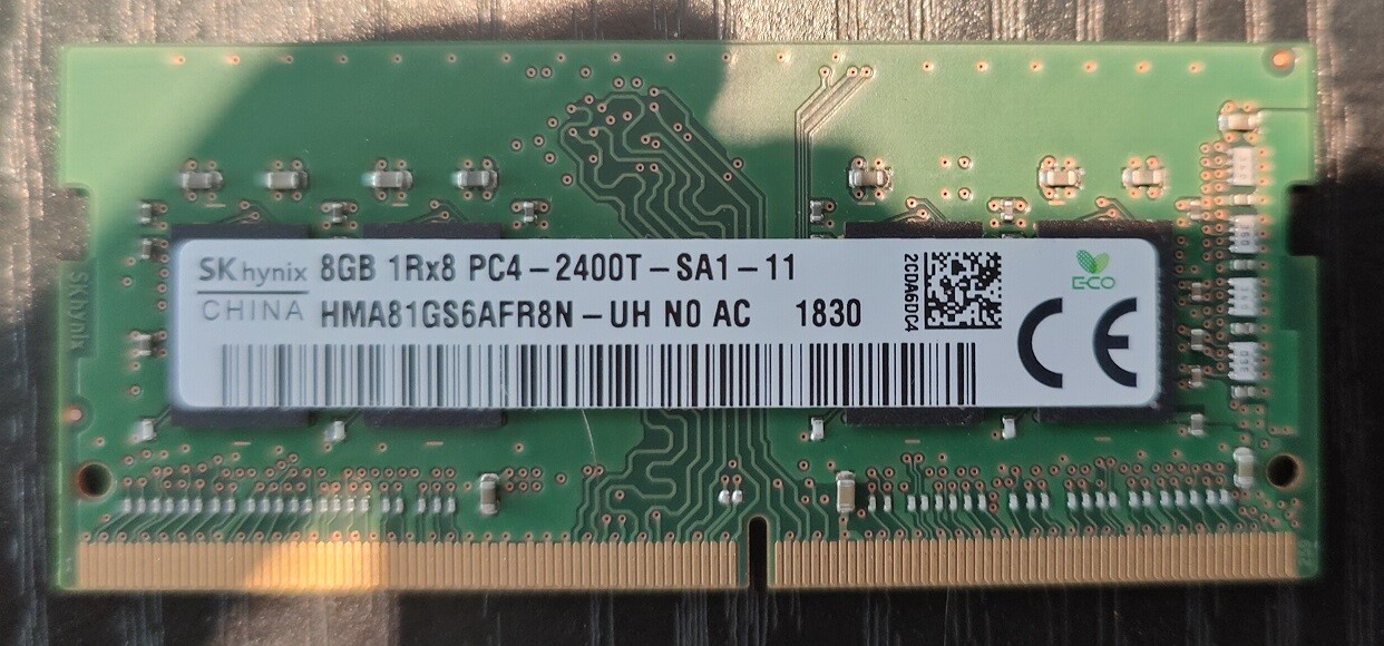 Produktbild von SK HYNIX 8GB DDR4-2400 SODIMM RAM PC4-2400T 1Rx8 HMA81GS6AFR8N Laptop
