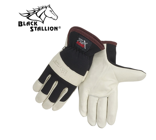Revco Black Stallion Leather Work Gloves – Reinforced Palm, Kevlar Stitching – For Welding & Driving