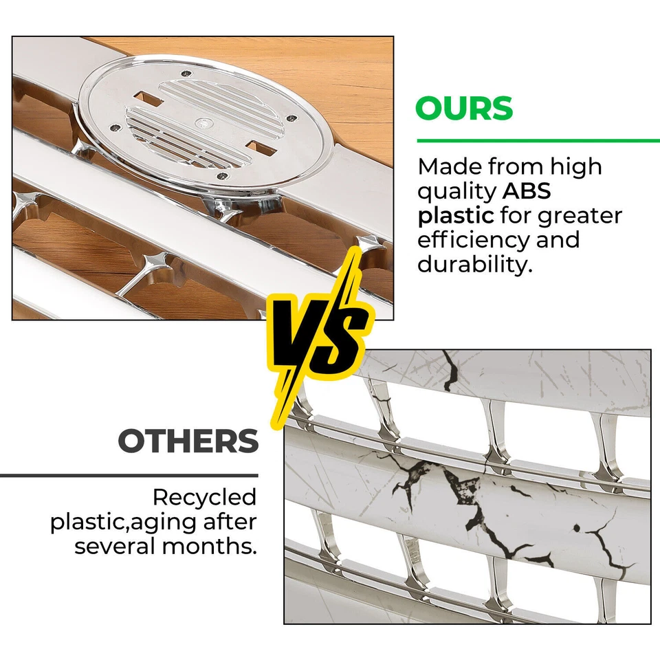 For Hino 238 258 268 338 2011-2018 Chrome Horizontal Billet Main Grill Grille - Image 4 of 4