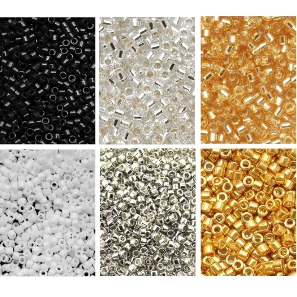 6 Colores, 60GM - Cuentas de Vidrio Miyuki Delica Talla 11/0 - Colección Essentials Foto 2 de 4