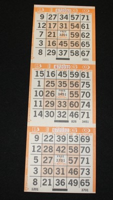 BINGO PAPER Cards 3 on Letter /"X/" pattern Green 200 sheets FREE SHIPPING