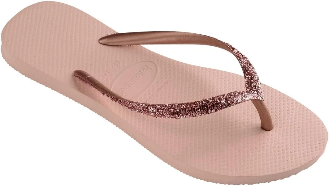 Havaianas Women's Slim Glitter II Flip-flop Sandals, Ballet Rose Size 9-10W