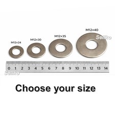 M2 M3 M4 M5 M6 M8 M10 M12 STAINLESS STEEL FLAT WASHER PENNY BOLTS SCREW WASHERS