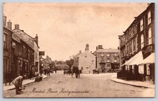 Antique English Postcard KIRBYMOORSIDE Market Place British Manufacture 1900s
