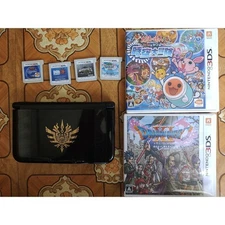 Nintendo 3DS LL Gore Magara Black Monster Hunter 4 Console + Softs Set Used
