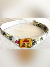 Vintage Nintendo Super Mario Bros Elastic Belt Mario Luigi Adjustable 14-26