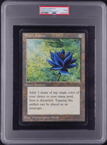 1996 MTG PROMOS SCRYE #15-OVER-SIZED BLACK LOTUS PSA 2
