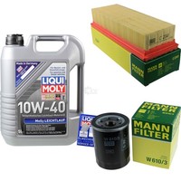 Mann Inspektionspaket Liqui Moly Leichtlauf 10W-40 FüR Fiat Seicento/600 1.1