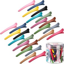 Hair Clips for Styling, 24 PCS Non-Slip Colorful Plastic Duckbill Alligator Hai