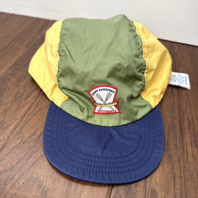 Vintage 90s Gymboree Nylon Hat XL/XXL 5-7 Years Color Block R.O.C Canoe Club Row