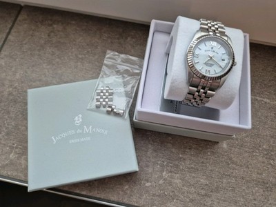 Damen Chronograph Jacques du Manoir Inspiration Damen Uhr Silber JWL01301